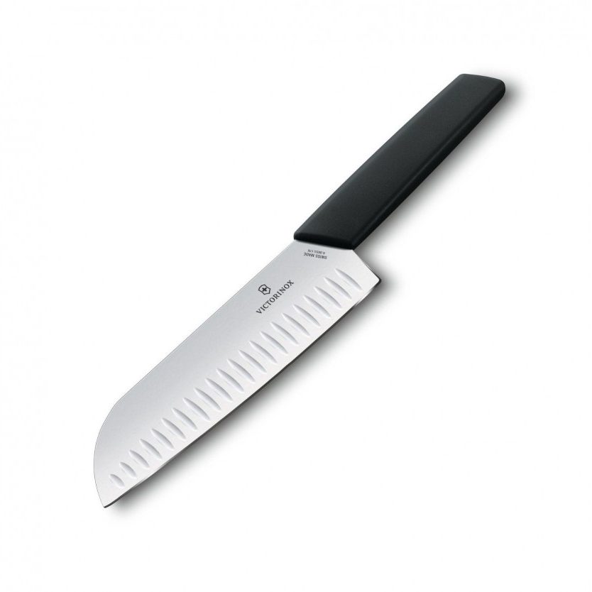 Swiss Modern Santoku Knife 17 cm. (Black) - Victorinox