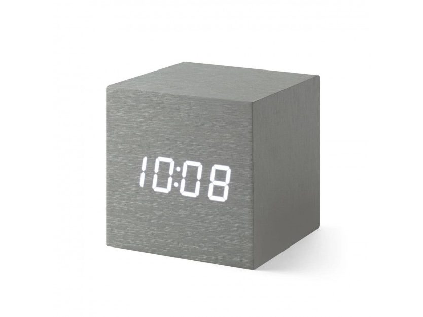 Alume Cube Alarm Clock (Aluminum) - MoMa
