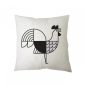 Animalia Rooster Cushion 27 x 27 cm (Black & White) - A Future Perfect