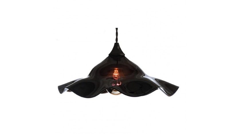 Black Nouveau Pendant Lamp Open - Rothschild & Bickers