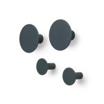 Ponto Set of 4 Wall Hooks (Gunmetal) - Blomus