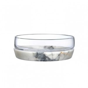 Chill Bowl With Marble Base M - Nude Glass