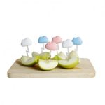 Cloud Party Picks Set of 6 (White / Pink / Blue) - Qualy