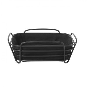 DELARA Bread Basket Large (Black) - Blomus