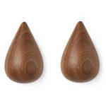 Dropit Hooks Large Set of 2 (Walnut) - Normann Copenhagen