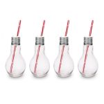 Edison Light Bulb Drinking Glasses 400ml (Pack of 4) - The Mixology Collection