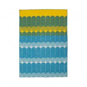 Ekko Throw Blanket (Yellow & Dusty Blue) - Normann Copenhagen