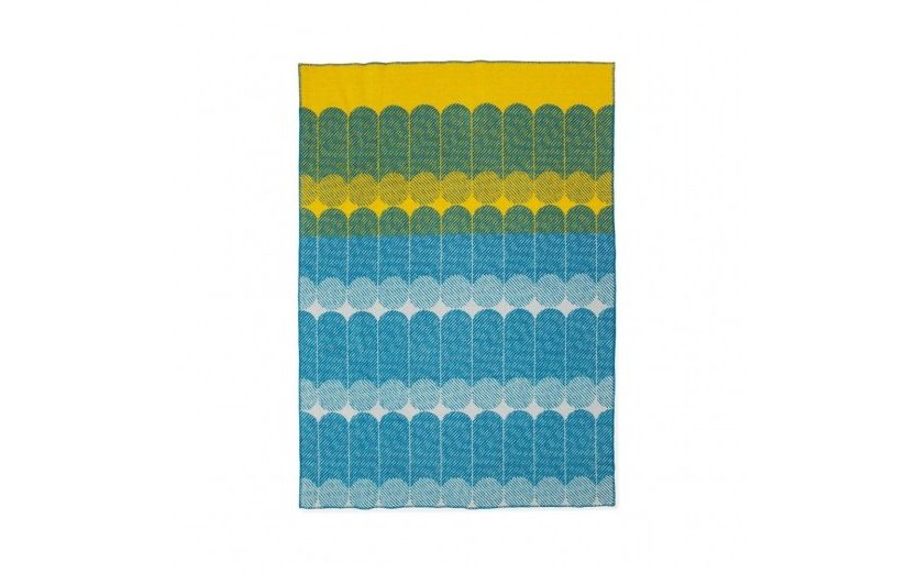 Ekko Throw Blanket (Yellow & Dusty Blue) - Normann Copenhagen