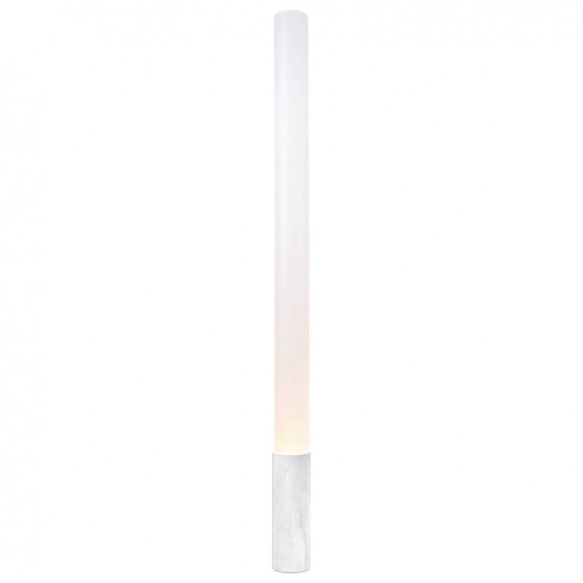 Elise Marble Floor Lamp (Frosted White / White Marble) - Pablo Designs