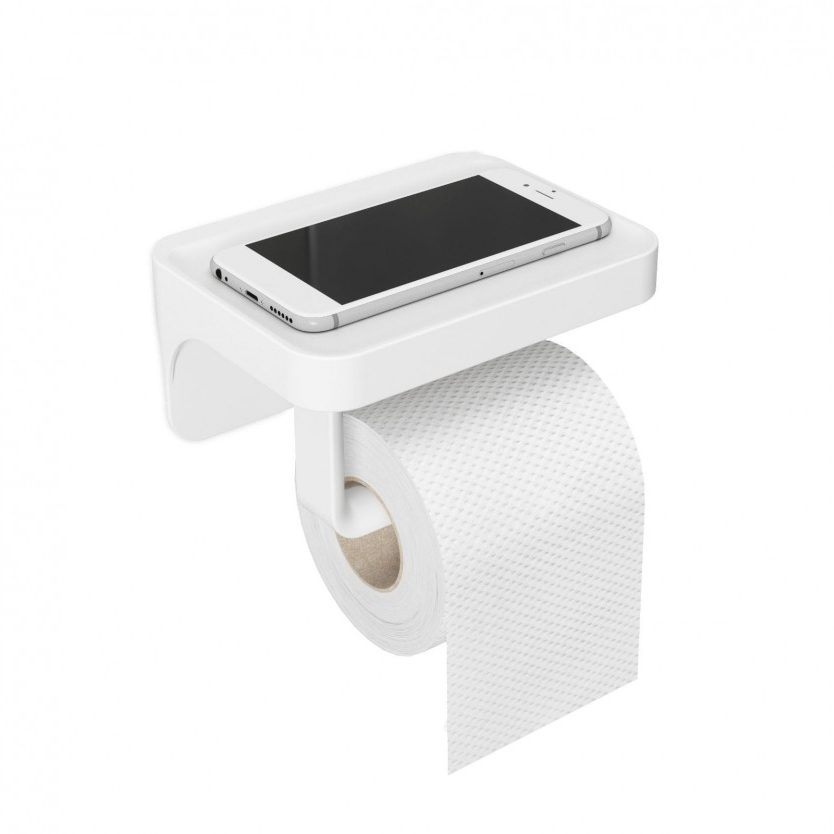 Flex Sure-Lock Toilet Paper Holder & Shelf - Umbra