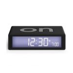 Flip + LCD Alarm Clock Black - LEXON