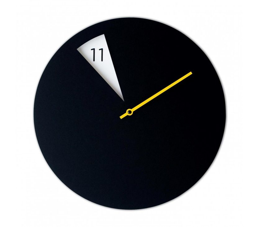 Freakish Wall Clock (Black / Yellow) – Sabrina Fossi Design