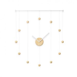 Hangtime Wall Clock (White / Natural) - Umbra