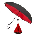 Inside Out Umbrella Double Layer Windproof (Black / Red) - Impliva