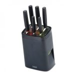 Lock Block Self Locking Knife Block with 6 Knives (Black) - Joseph Joseph