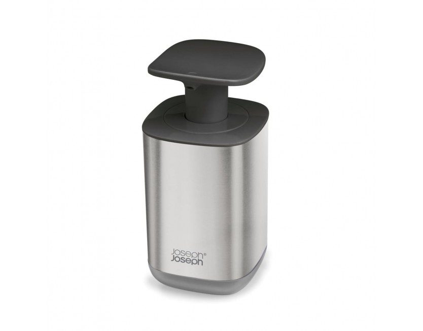 Presto™ Hygienic Soap Dispenser (Stainless Steel / Grey) - Joseph Joseph