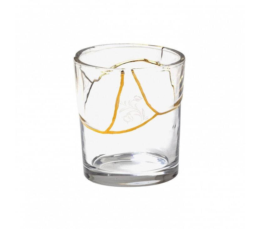Kintsugi Glass N.3 (Glass / Gold) - Seletti