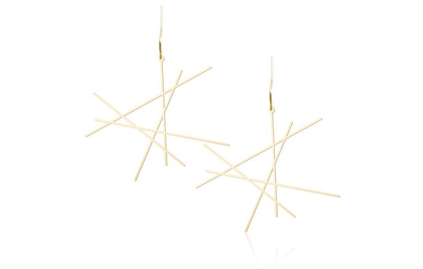 Line Earrings M (Gold) - Moorigin