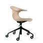 Loop 3D Wood Swivel Chair With Castors (Natural Wood) - Infiniti