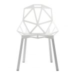 Chair One Stackable Chair (White / Aluminium) - Magis