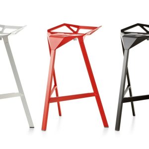 Stool One Stackable Bar Stool (Red) - Magis