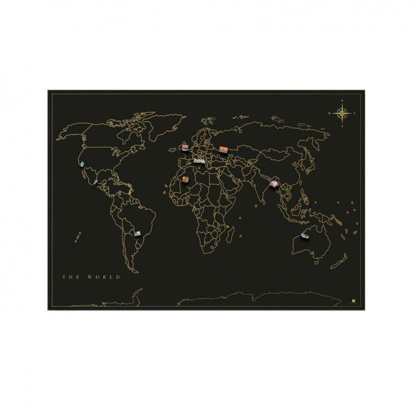 Magnet Travel Map (Black)