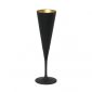 Maya Black Gold Champagne Glasses 150 ml (Set of 6) - Espiel