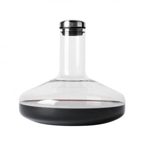 Wine Βreather Deluxe Carafe (Clear / Steel) - Menu