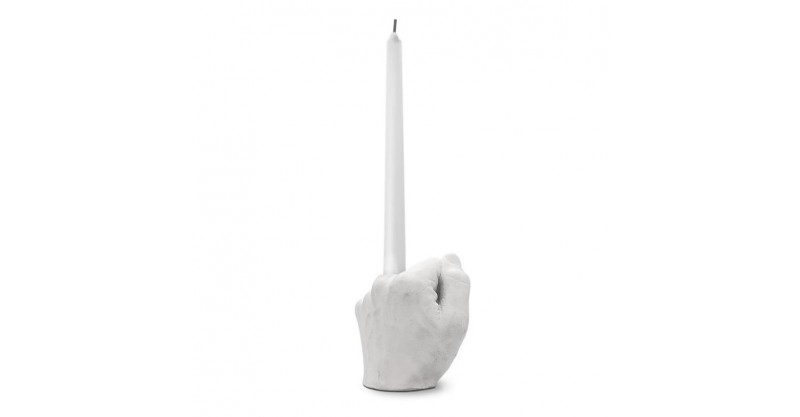 Middle Finger Candle Holder (Concrete)