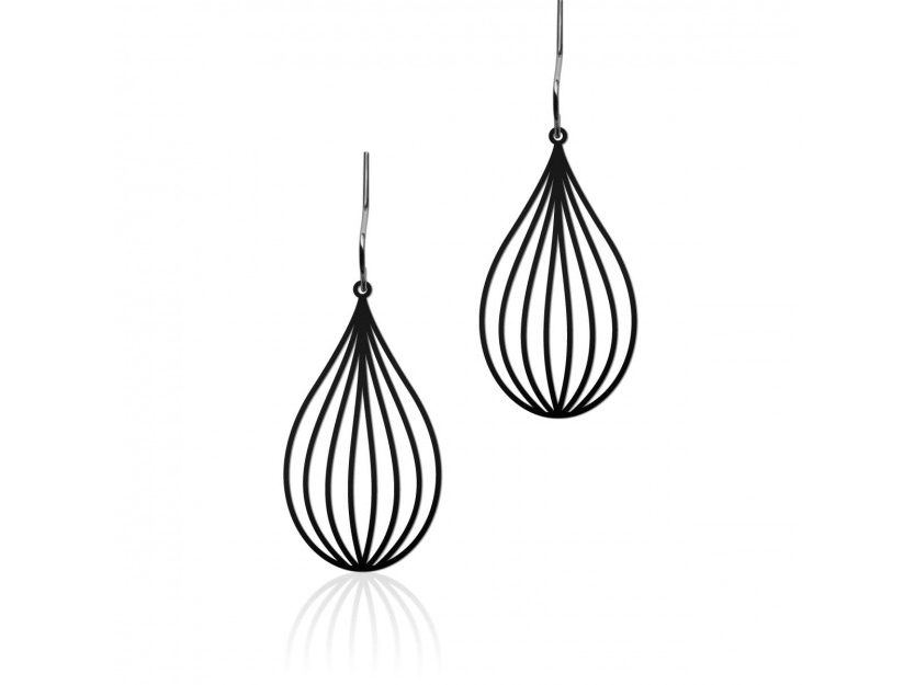 Seed Earrings S (Black) - Moorigin