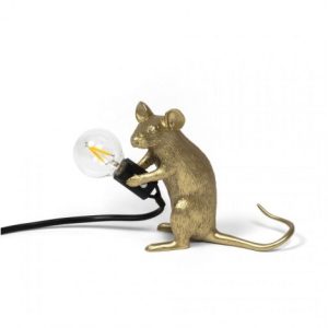 Mouse Lamp Sitting - Mac-Gold - Seletti