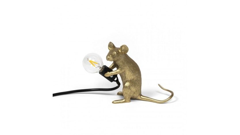 Mouse Lamp Sitting - Mac-Gold - Seletti