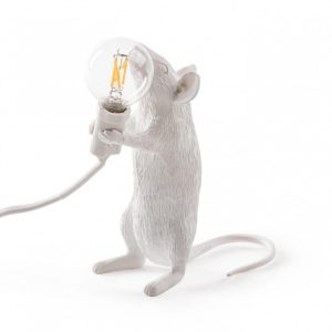 Mouse Lamp Standing (White) - Seletti