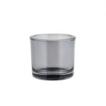 NERO Glass Tealight Holder S (Smoke) - Blomus