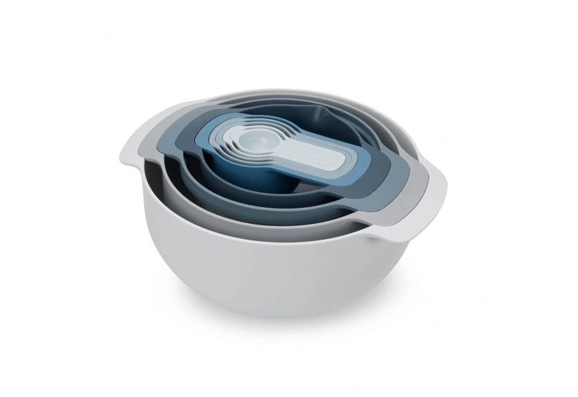 Nest™ 9 Plus Sky Mixing Bowls & Measuring Cups Set (Blue) - Joseph Joseph