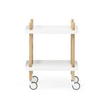 Block Table Trolley (White / Ashwood) - Normann Copenhagen