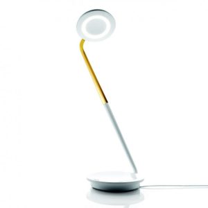 Pixo Plus Desk Lamp (White / Brass) - Pablo Designs