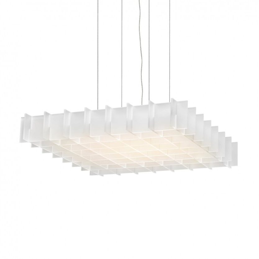 Grid LED Pendant Light (Frosted White) - Pablo Designs