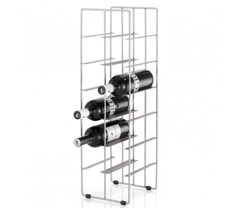 Pilare Wine Bottle Storage Unit for 12 bottles (Matt Steel) - Blomus