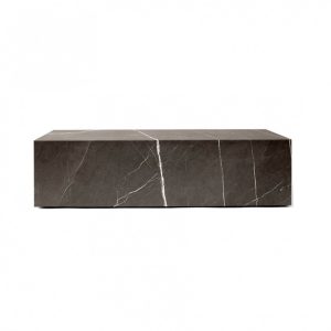 Plinth Low Coffee Table Grey Marble Kendzo - Menu
