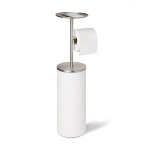 Portaloo Toilet Paper Stand (White / Nickel) - Umbra
