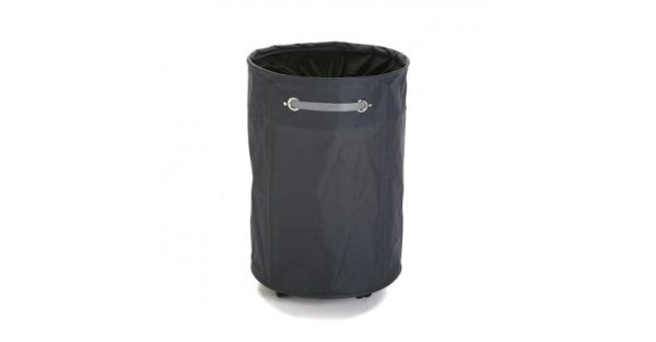 Round Laundry Basket with Wheels (Charcoal) - Versa