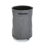 Round Laundry Basket with Wheels (Grey) - Versa