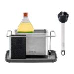 Sink Organizer & Dish Brush Matte Stainless Steel - Silberthal