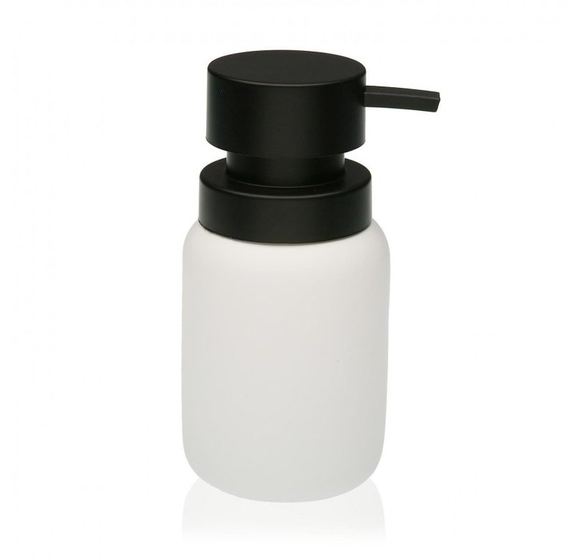 Soap Dispenser White & Black (Resin) - Versa