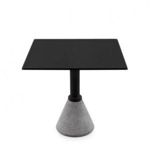 Table One Bistrot Square With Concrete Base (Black) - Magis