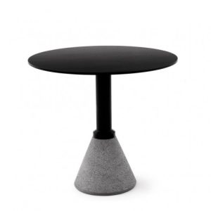 Table One Bistrot With Concrete Base (Black / Cement) - Magis