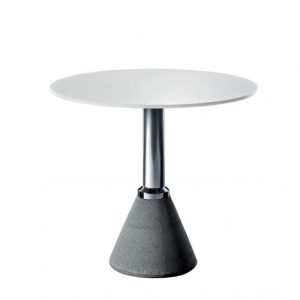 Table One Bistrot With Concrete Base (White / Silver) - Magis