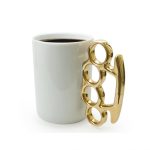 Knuckle Duster Mug (White / Gold)
