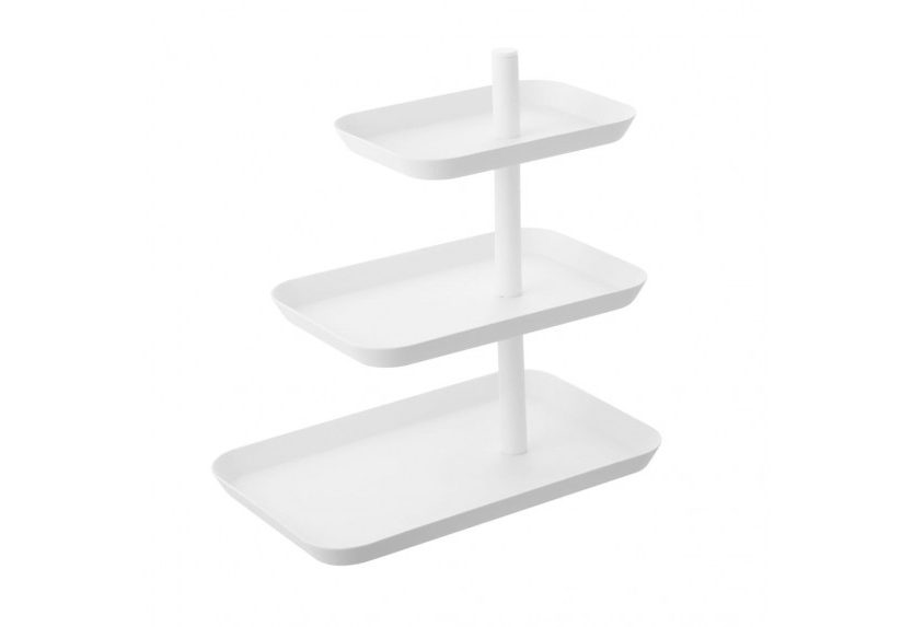 Tower 3-Tiered Serving Stand (White) - Yamazaki